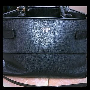 Black Leather Guess Purse